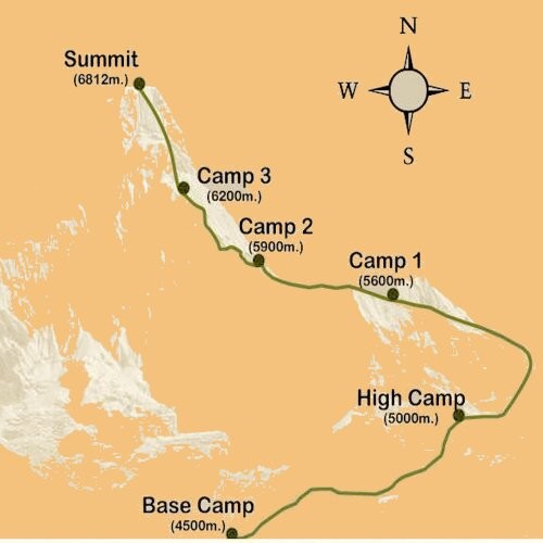 Amadablam Expedition map